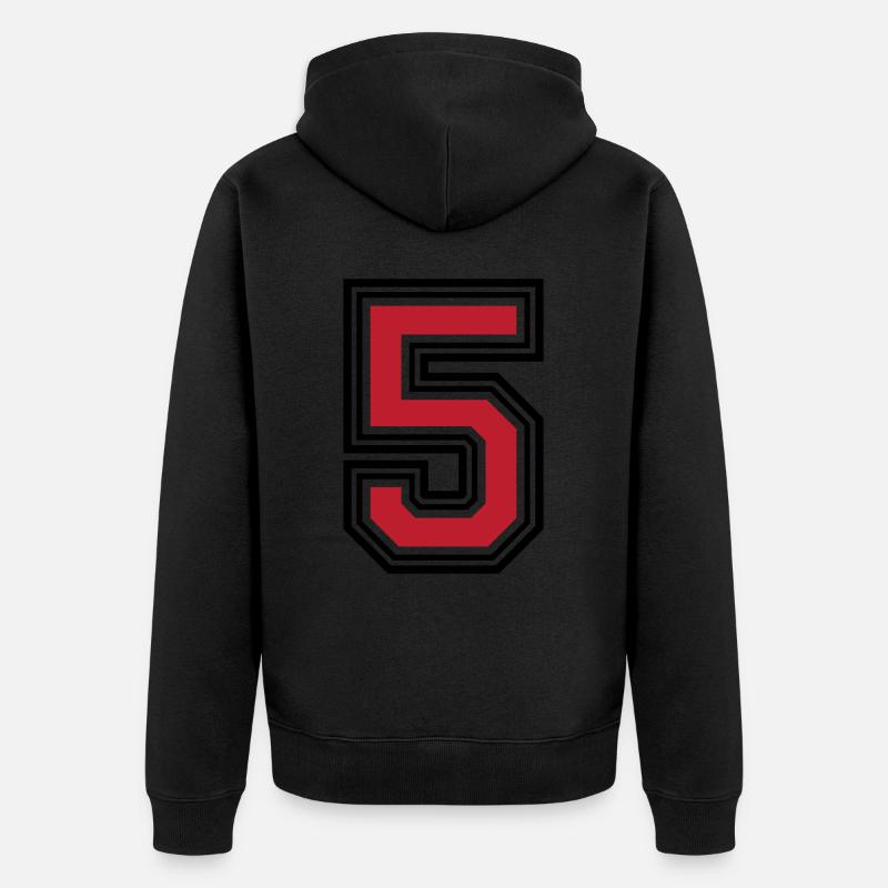 5 symboles numériques - Veste à capuche bio Premium Unisexe - noir