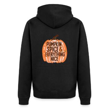 Épice à la citrouille et tout est agréable - Veste à capuche bio Premium Unisexe - noir - Dos - Nico (187cm)