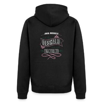 hundeliebhaber lustige tshirts hundefreund weizen - Unisex Premium Bio Zip Hoodie - Schwarz - Hinten - Nico (187cm)