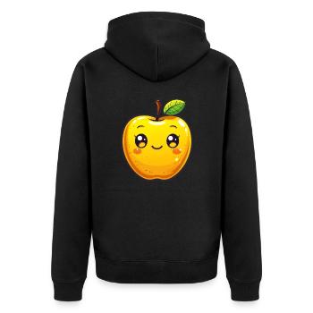 Sujet Apple pour enfants - Veste à capuche bio Premium Unisexe - noir - Dos - Nico (187cm)