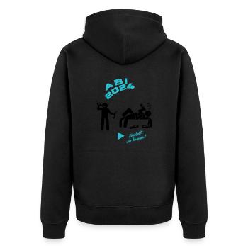 ABI 2024 - Unisex Premium Bio Zip Hoodie - Schwarz - Hinten - Nico (187cm)