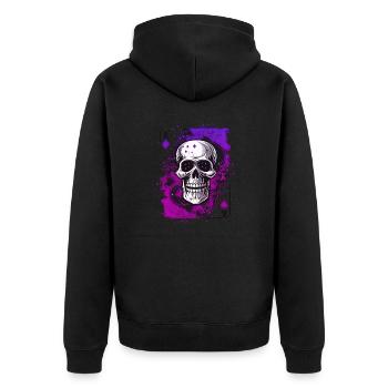 Kiss My Ace poker game card game casino sake - Unisex Premium Organic Zip Hoodie - black - Back - Nico (187cm)