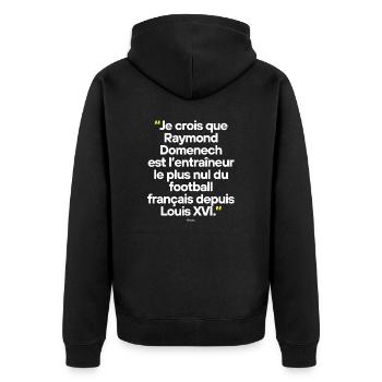 Citation célèbre footballeur - Veste à capuche bio Premium Unisexe - noir - Dos - Nico (187cm)