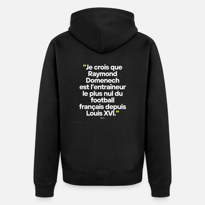Citation célèbre footballeur - Veste à capuche bio Premium Unisexe - noir