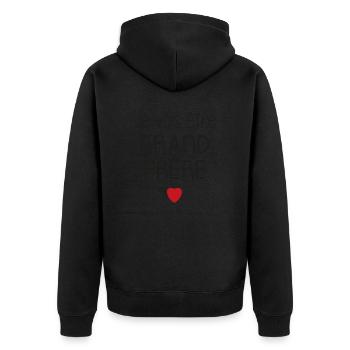 I'm going to be big brother - heart - Unisex Premium Organic Zip Hoodie - black - Back - Nico (187cm)