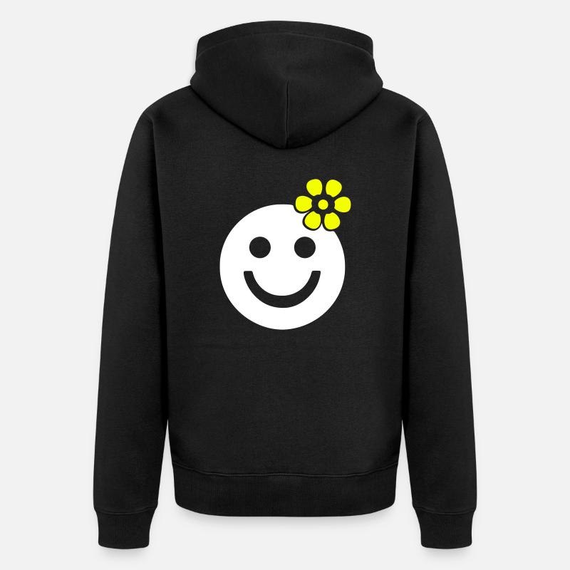 été printemps fleur gaie tournesol - Veste à capuche bio Premium Unisexe - noir