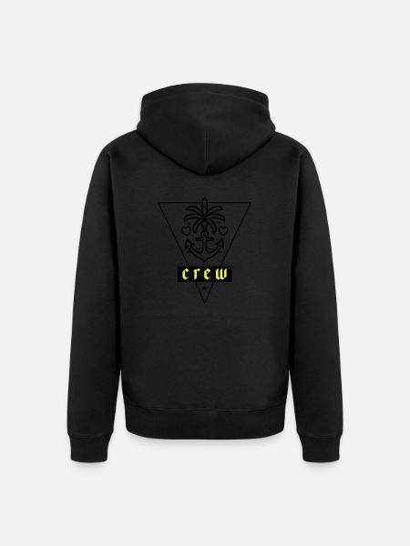 Crew Anchor Love Vacation - Unisex Premium Organic Zip Hoodie - black