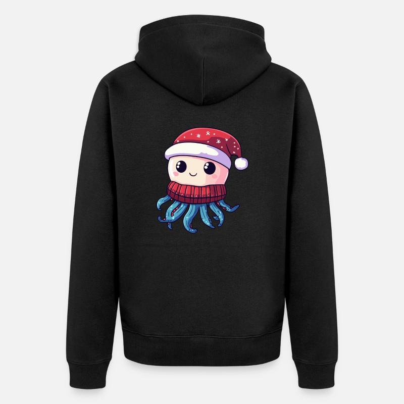 Méduse Noël - Veste à capuche bio Premium Unisexe - noir