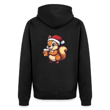 Bière de Noël Squirrel - Veste à capuche bio Premium Unisexe - noir - Dos - Nico (187cm)