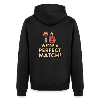 Nous sommes un partenaire parfait - Veste à capuche bio Premium Unisexe - noir - Dos - Nico (187cm)