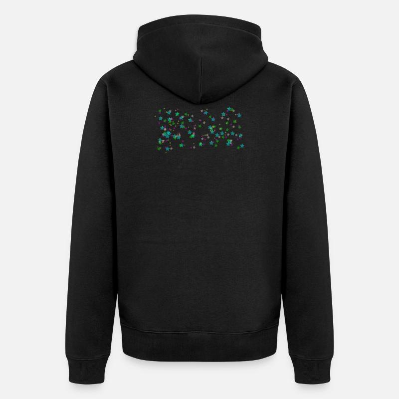 Sterne - Unisex Premium Bio Zip Hoodie - Schwarz