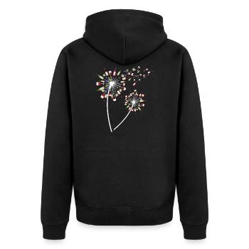 Vin Pusteblume Pissenlit Amateur de vin Cadeau - Veste à capuche bio Premium Unisexe - noir - Dos - Nico (187cm)