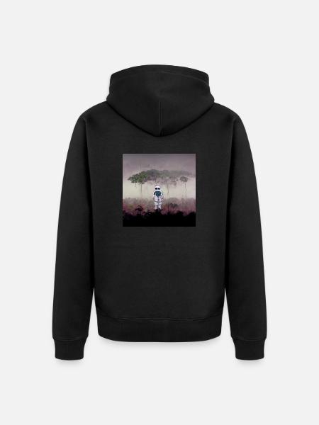 Lonely Voyager 072 - Unisex Premium Bio Zip Hoodie - Schwarz