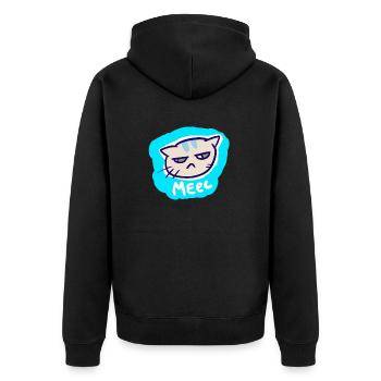 Qu’est-ce qui ne va pas avec ce chat? - Veste à capuche bio Premium Unisexe - noir - Dos - Nico (187cm)