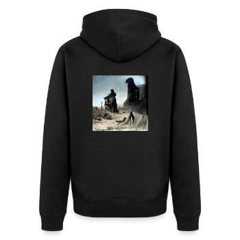 Ville fantôme - Veste à capuche bio Premium Unisexe - noir - Dos - Nico (187cm)