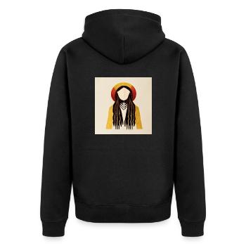 Jamaïque Rastfarian - Veste à capuche bio Premium Unisexe - noir - Dos - Nico (187cm)
