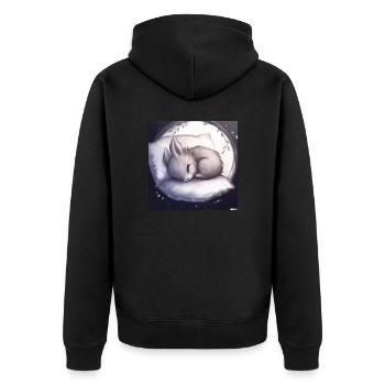 Animal moelleux - Veste à capuche bio Premium Unisexe - noir - Dos - Nico (187cm)