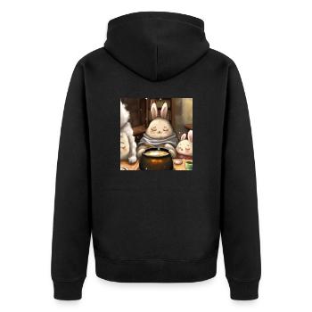 Animal moelleux - Veste à capuche bio Premium Unisexe - noir - Dos - Nico (187cm)