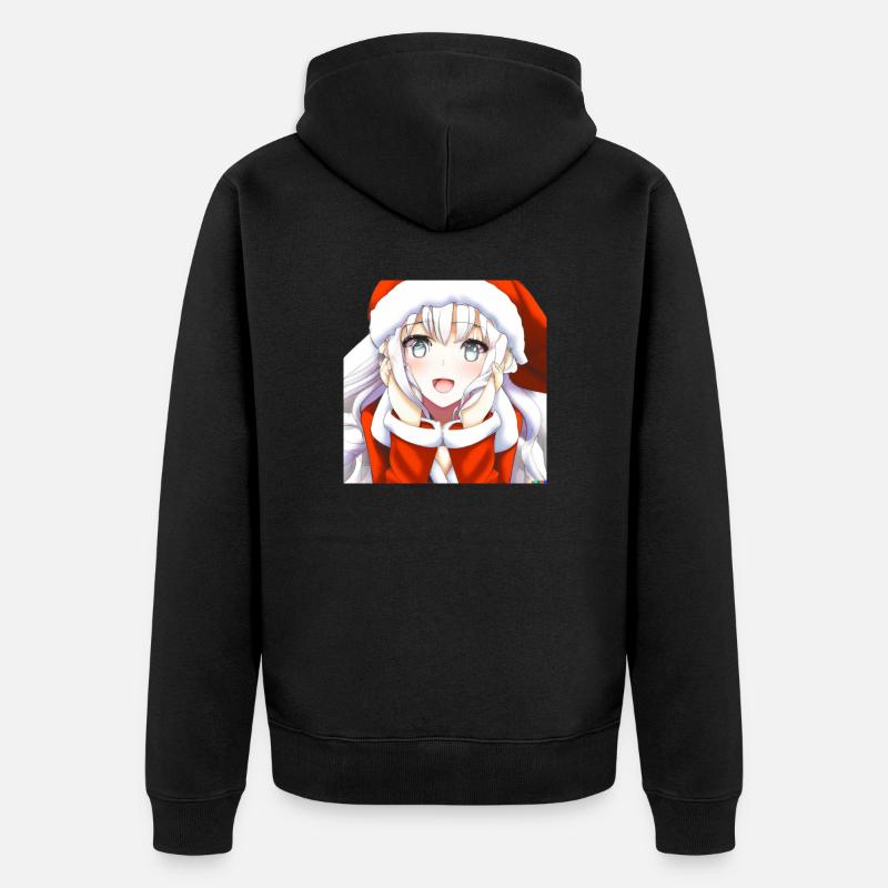 Édition Anime de Noël. - Veste à capuche bio Premium Unisexe - noir