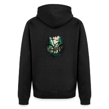 VTT - Dur comme les ongles - Veste à capuche bio Premium Unisexe - noir - Dos - Nico (187cm)