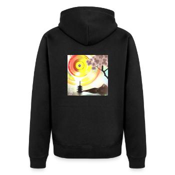 JD Star Artwork No.1 - Veste à capuche bio Premium Unisexe - noir - Dos - Nico (187cm)