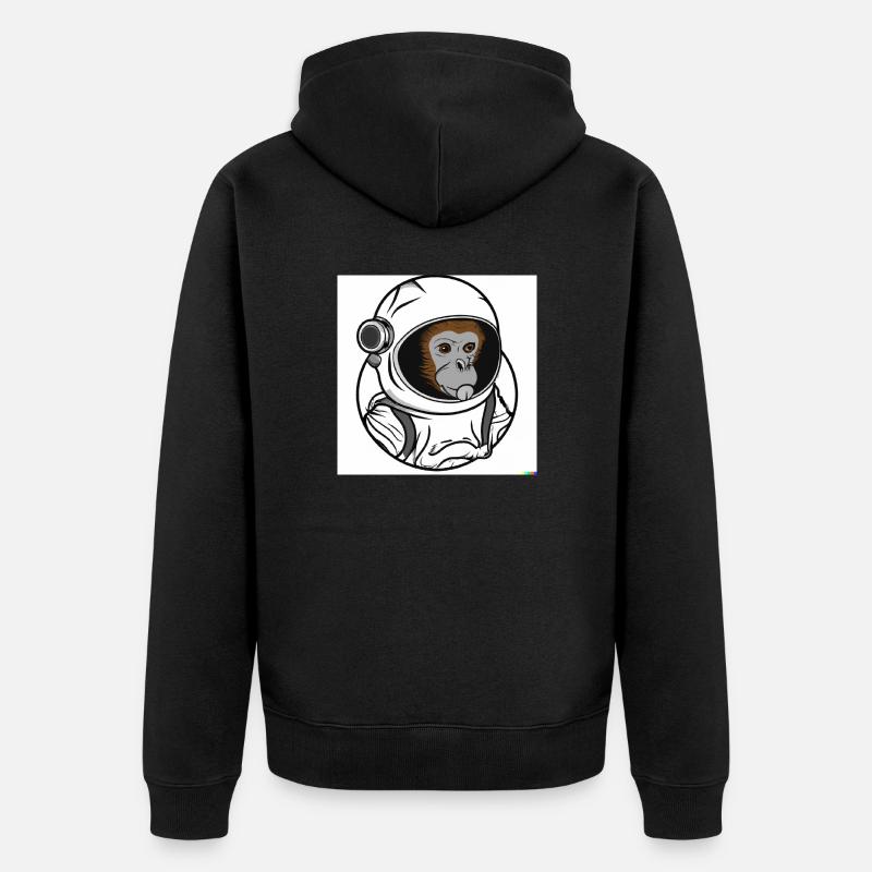 SPACE MONKEY - Veste à capuche bio Premium Unisexe - noir