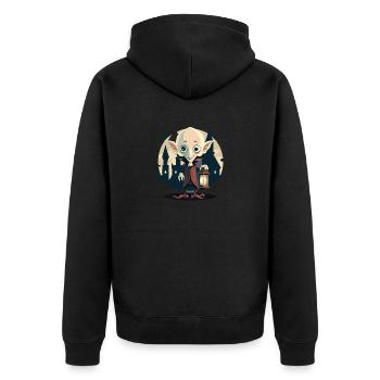 Peau de vampire - Veste à capuche bio Premium Unisexe - noir - Dos - Nico (187cm)