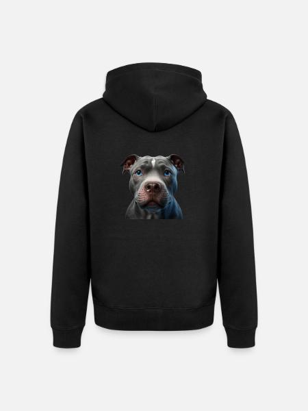 Blue Line Pibull - Unisex Premium Organic Zip Hoodie - black