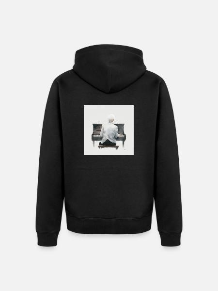 Der Pianist - Unisex Premium Bio Zip Hoodie - Schwarz