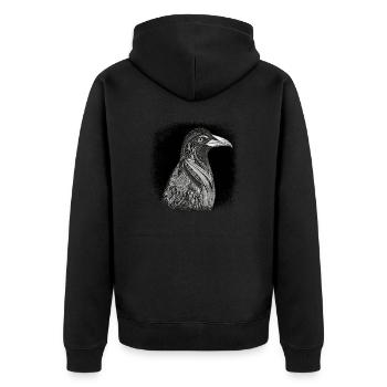 Funny Sayings Geek Birthday Present Idea - Unisex Premium Organic Zip Hoodie - black - Back - Nico (187cm)
