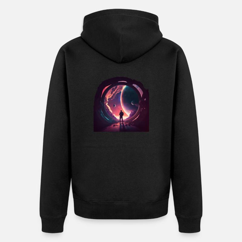 fin de l’espace - Veste à capuche bio Premium Unisexe - noir