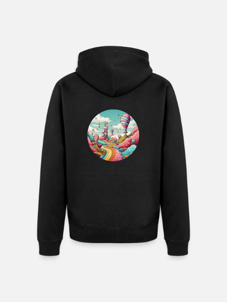 Fantasy Travel: Unique Style - Unisex Premium Organic Zip Hoodie - black