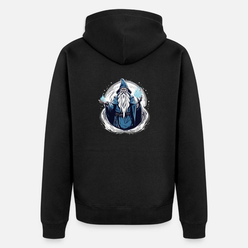 Le vieux sorcier - Veste à capuche bio Premium Unisexe - noir