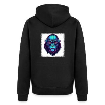 Blagues Ape Gorilla Awesome Happy Monkey Citation Drôle - Veste à capuche bio Premium Unisexe - noir - Dos - Nico (187cm)