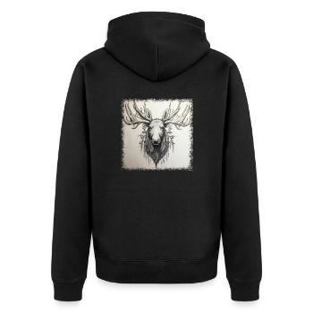 animal liberation canada animals birthday joke - Unisex Premium Organic Zip Hoodie - black - Back - Nico (187cm)