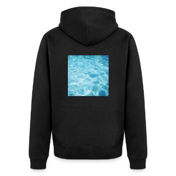L’eau de la piscine - Veste à capuche bio Premium Unisexe - noir - Dos - Nico (187cm)