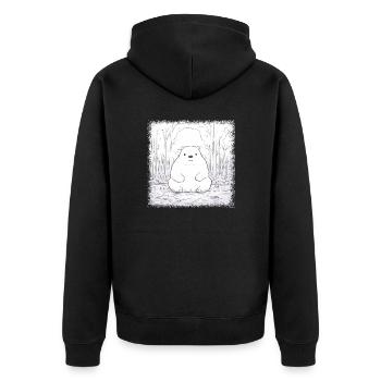 cinema movie gift comics birthday present coffee - Unisex Premium Bio Zip Hoodie - Schwarz - Hinten - Nico (187cm)