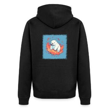 cinema movie birthday present idea - Unisex Premium Bio Zip Hoodie - Schwarz - Hinten - Nico (187cm)