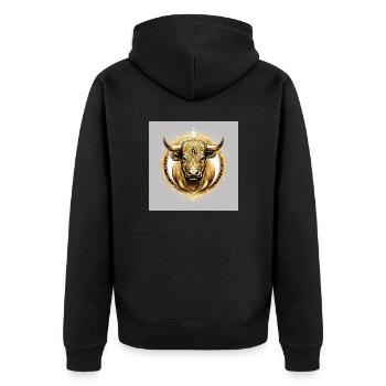 IMG 3784 - Unisex Premium Bio Zip Hoodie - Schwarz - Hinten - Nico (187cm)