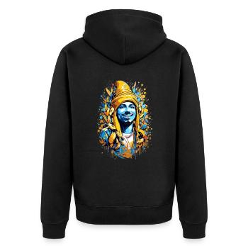 Homme banane - Veste à capuche bio Premium Unisexe - noir - Dos - Nico (187cm)