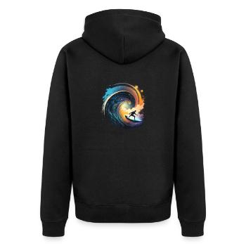surf - Veste à capuche bio Premium Unisexe - noir - Dos - Nico (187cm)