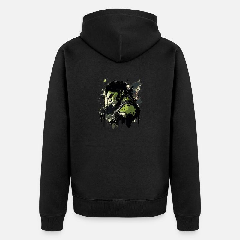 ogre - Veste à capuche bio Premium Unisexe - noir