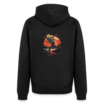 Apocalypse - Veste à capuche bio Premium Unisexe - noir - Dos - Nico (187cm)