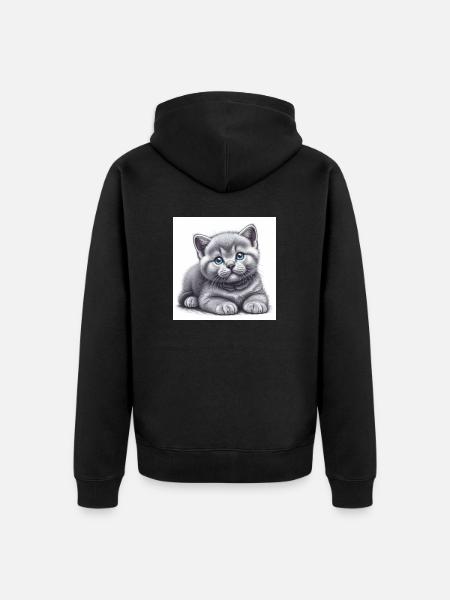 Britisch Kurzhaar - Unisex Premium Bio Zip Hoodie - Schwarz