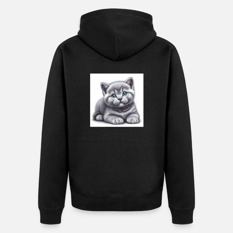 British Shorthair - Veste à capuche bio Premium Unisexe - noir