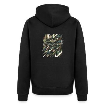 Camouflage Burst - Veste à capuche bio Premium Unisexe - noir - Dos - Nico (187cm)