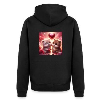 Hamster doux - Veste à capuche bio Premium Unisexe - noir - Dos - Nico (187cm)