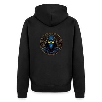 Swedish hacker emblem - Unisex Premium Organic Zip Hoodie - black - Back - Nico (187cm)