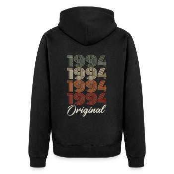1994 Cadeau D'anniversaire Vintage Original 1994 - Veste à capuche bio Premium Unisexe - noir - Dos - Nico (187cm)