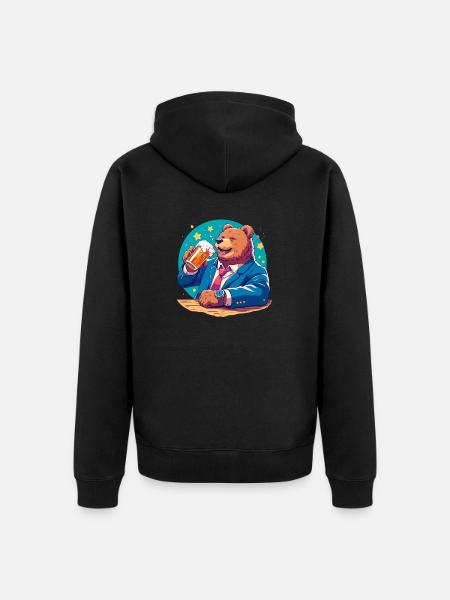 6815831F E457 4D2A 9A4D 1D4C7DFAA256 - Unisex Premium Bio Zip Hoodie - Schwarz